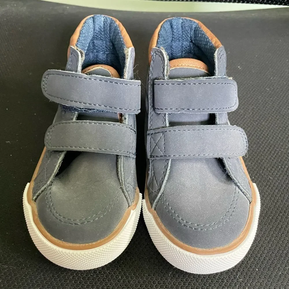 The Children’s Place Boys Toddlers Kids High-Top Sneakers Blue Brown SZ 6